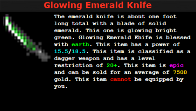 Glowing emerald knife.png
